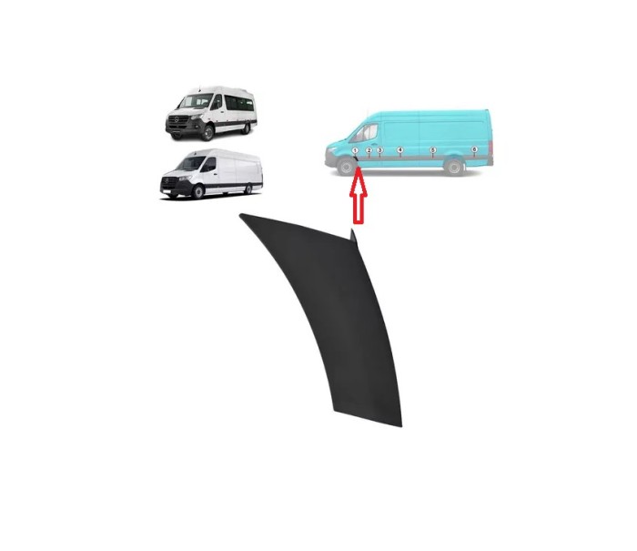 Bandou aripa fata MERCEDES SPRINTER, 02.2018-, partea stanga,