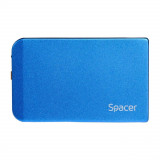 Rack extern HDD/SSD 2.5&quot; Spacer USB 3.0 albastru