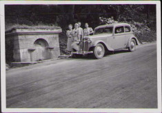 C2119 Automobil de epoca numar inmatriculare Sibiu interbelic poza veche foto