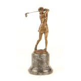 Jucatoare de golf-statueta din bronz pe un soclu din marmura SL-26, Nuduri