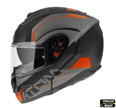 Casca modulabila pentru scuter - motocicleta MT Atom SV Quark A4 portocaliu mat Pinlock ready &amp;ndash; tip MT-V-16 XS (53/54cm) foto