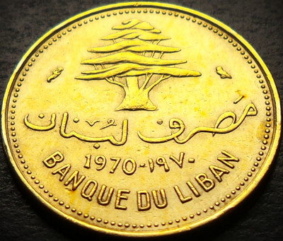 Moneda exotica 10 PIASTRES - LIBAN, anul 1970 * cod 4661 foto