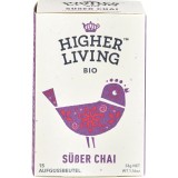 Ceai Higher Living Sweet Chai Bio, 15 Plicuri, 33g - Lemn Dulce, Ghimbir, Anason, Cardamom, Cuisoare, Scortisoara, Menta, Fara Cofeina