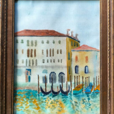 Tablou - peisaj veneţian, acuarelă, semnată