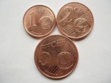 FRANTA - 1 EURO CENT 2015 + 2 EURO CENT 2007+ 5 EURO CENT 2008 LM1.01, Europa