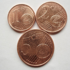 FRANTA - 1 EURO CENT 2015 + 2 EURO CENT 2007+ 5 EURO CENT 2008 LM1.01