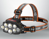 Lanterna de cap 8 LED, incarcare USB, indicator baterie, 4400mAh