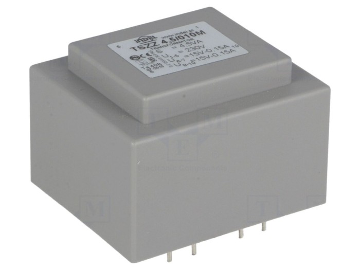 Transformator &icirc;ncapsulat 4,5VA 230VAC 15V
