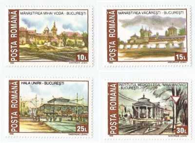 |Romania, LP 1307/1993, Monumente istorice distruse, MNH foto
