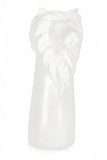 Vaza Jaiden Lion, Bizzotto, 14.5x12.5x31.5 cm, dolomit, alb