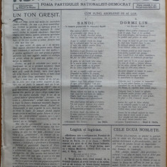 Ziarul Neamul romanesc , nr. 11 , 1915 , din perioada antisemita a lui N. Iorga