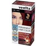 Vopsea de par permanenta, Venita Plex, 125 ml, Nr 5.66, Rosu Cireasa