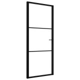 Cumpara ieftin Usa de interior, negru, 83x201,5 cm, sticla ESG si aluminiu