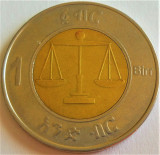 Cumpara ieftin Moneda exotica bimetal 1 BIRR - ETIOPIA, anul 2008 *cod 222, Africa
