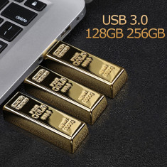 Flash drive Gold Bar, USB 2.0, 128 gb foto
