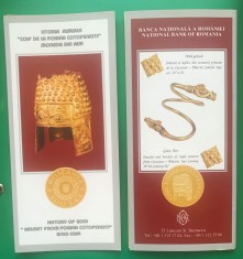 PLIANT(FOLDER) COIFUL DE LA POIANA COTOFENESTI, PENTRU MONEDA DE AUR