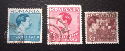 ROMANIA 1938 LP 124 CONSTITUTIA serie stampilata foto