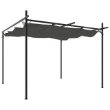 Cumpara ieftin Pergola cu acoperis retractabil, antracit, 295x292x230 cm