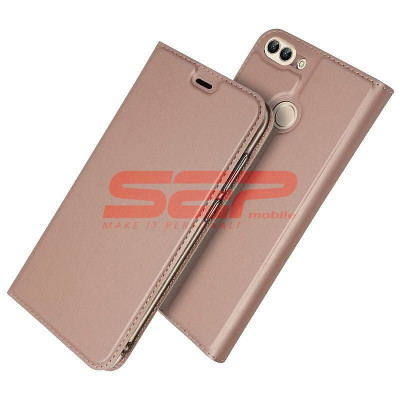 Toc FlipCover Magnet Skin Samsung Galaxy A8 2018 Rose Gold foto