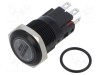 Comutator anti-vandalism E-SWITCH PVB3 2 poziții SPDT IP67 5A/250VAC 2A/24VDC LED RGB