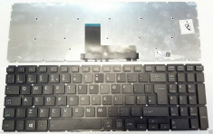 Tastatura Laptop, Toshiba, Satellite P50-C-11K, fara rama, neagra, UK, second hand foto