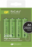 Set acumulatori AA R6 NiMH Recyko+ 2500mAh 1.2V 4buc/blister GP, G&amp;P