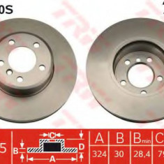 Disc frana BMW Seria 7 (E65, E66, E67) (2001 - 2009) TRW DF4390S