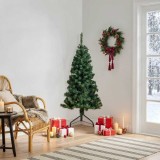 vidaXL Brad de Crăciun artificial de colț, verde, 120 cm, PVC 329162