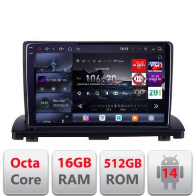 Navigatie Volvo XC90 2002-2014 Edotec Kit-173 8 core QLED 2K 16+512 360 Android Waze USB Navigatie Internet Youtube Radio CarStore Technology foto