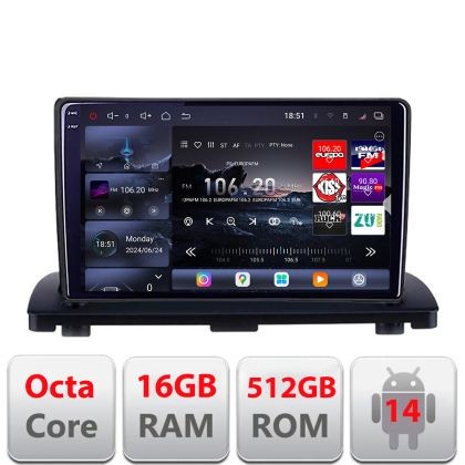 Navigatie Volvo XC90 2002-2014 Edotec Kit-173 8 core QLED 2K 16+512 360 Android Waze USB Navigatie Internet Youtube Radio CarStore Technology