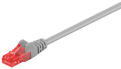 Cablu de retea U/UTP Goobay, cat6, patch cord, 5m, gri foto
