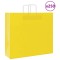 vidaXL Pungi de h&acirc;rtie 250 buc cu m&acirc;nere galbene 54x15x49 cm 4102018