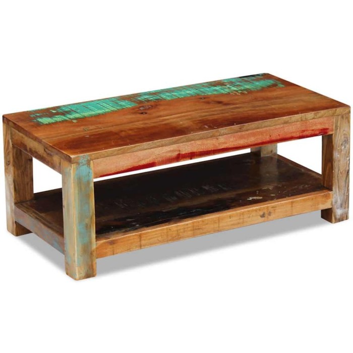 vidaXL Măsuță de cafea, 90x45x35 cm, lemn masiv reciclat 243322
