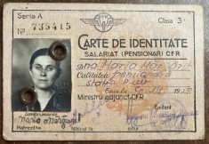 QW13 5 - 1950 - tematica CFR - Carte de identitate CFR