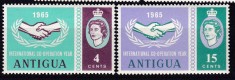 DB1 Antigua 1965 ONU 2 v. MNH foto