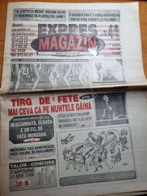 expres magazin 10-17 noiembrie 1993-ion cristoiu,ion iliescu,petre roman foto