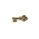 Pandantiv decorativ metalic 9 x 20 mm Cheie vintage, Crisalida