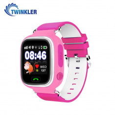 Ceas Smartwatch Pentru Copii Twinkler TKY-Q90 cu Functie Telefon, Localizare GPS, Pedometru, SOS, Joc Matematic - Roz, Cartela SIM Cadou foto