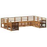 vidaXL Set canapea sectională 7 pcs natural Lemn Solid de Acacia 3384830