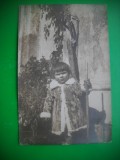 HOPCT 157 J COPIL CU HAINA -MUZICA -FOTOGRAFIE VECH-TIP CP