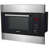 Cuptor cu microunde incorporabil Heinner HMW-23BIXBK, 23 L, 800 W, Grill, Digital, Negru/ Inox