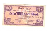 Bancnota Germania Gelsenkirchen Westphalia 10000000 mark/marci 21 iulie 1923