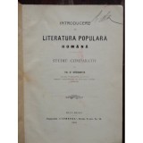 INTRODUCERE IN LITERATURA POPULARA ROMANA