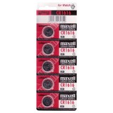 Maxell-Baterie Litiu CR1616 3V, 5 Bucăți