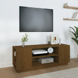 Comodă TV, maro miere, 110x35x40,5 cm, lemn masiv de pin, vidaXL