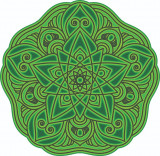 Cumpara ieftin Sticker decorativ, Mandala, Verde, 60 cm, 7285ST-2, Oem