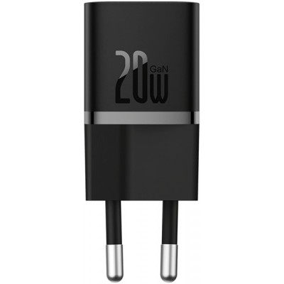 Incarcator Retea Baseus GaN5 Mini, 20W, 3A, 1 x USB-C, Negru CCGN050101 foto