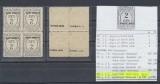 ROMANIA Taxa de Plata timbru 2 Lei bloc de 4 eroare cu supratipar recto-verso 8 IUNIE 1930 MNH tiraj 100 exemplare, Istorie, Nestampilat