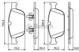 Set placute frana,frana disc VOLVO XC60 (2008 - 2016) BOSCH 0 986 494 305