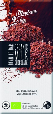 Ciocolata cu lapte, bio, 100g, Meybona foto